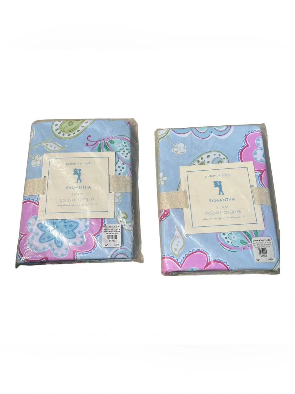 🦋 Pottery Barn Kids Samantha Butterfly Standard Shams • Set of 2 • NWT Sealed